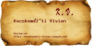 Kecskeméti Vivien névjegykártya
