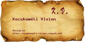 Kecskeméti Vivien névjegykártya