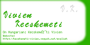 vivien kecskemeti business card